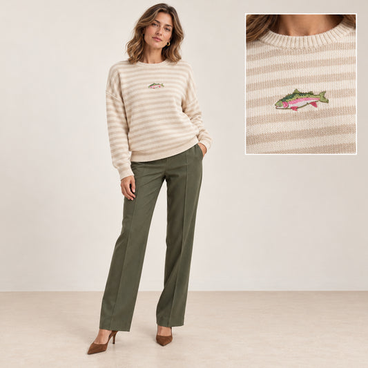 The Harbor Stripe Fish Sweater